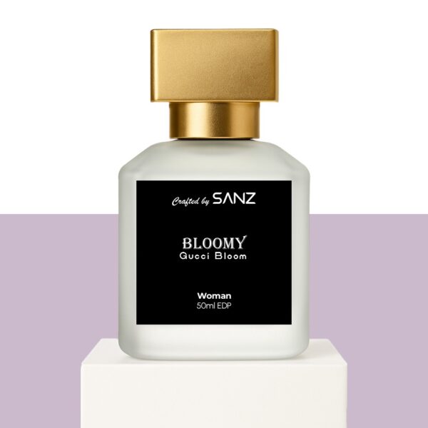 SANZ BLOOMY 50ml women’s perfume – white floral fragrance inspired by Gucci Bloom in Pakistan