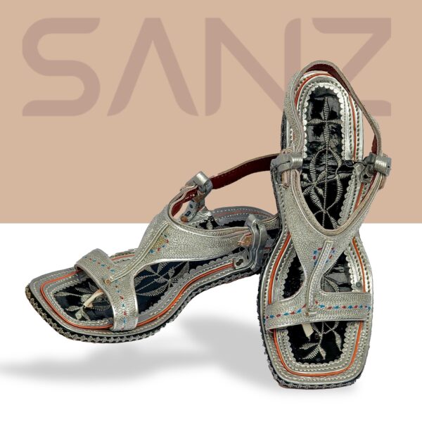 Traditional Tilla Kheri Shoes with ergonomic footbed and artisan detailing.