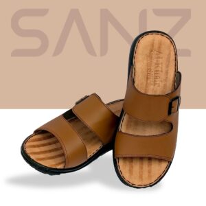 SANZ handcrafted men’s leather sandals – premium casual and semi-formal footwear Pakistan